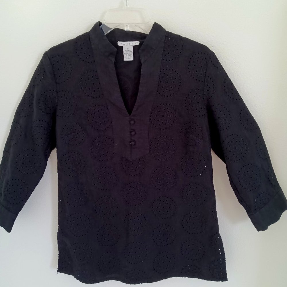 Tweeds brand 100% linen embroidery tunic